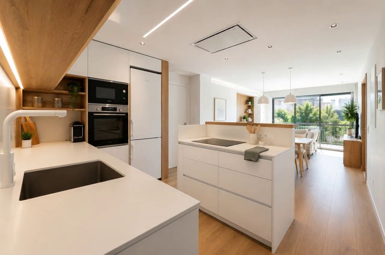 Reforma integral con cocina de isla en Ciudad Lineal